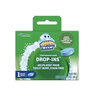 4 Pack Scrubbing Bubbles Continuous Clean Drop-Ins, Toilet Cleaner Tablets, New